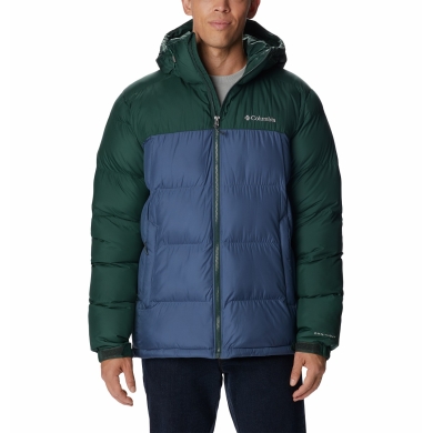 Columbia Winter Jacket Pike Lake with Hood (Omni-Heat Thermal Insulation) blue/green Men